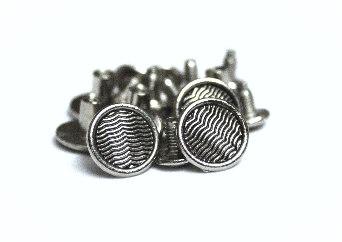 Nimida® Designed Flat Headed Nickel Plated Belt Screw | 12 mm Head | Binding Screw Chicago Screw Rivet Stud - for Buckle Leather Craft Bag Belt Flat Headed Nickel Plated Belt Screw Binding Screw Chicago Screw Rivet Stud - for Buckle Leather Craft Bag Belt