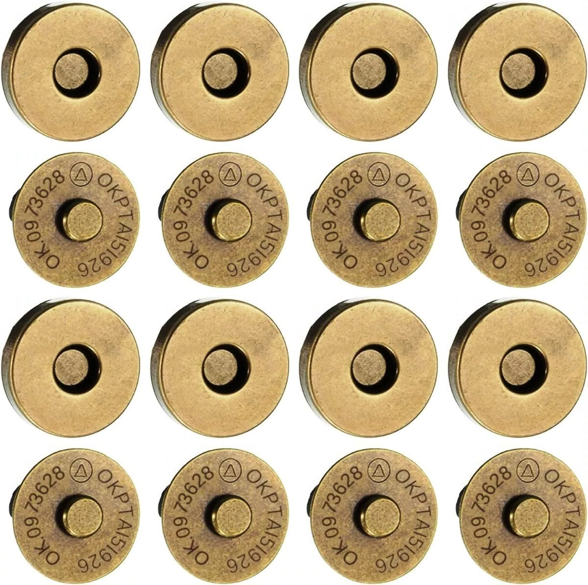 Nimida® Magnetic Button Snaps Clasps Fasteners Closure 18 mm - Antique - for Sewing, Clutch, Purses, Tote, Handbags, Clothes, Leather