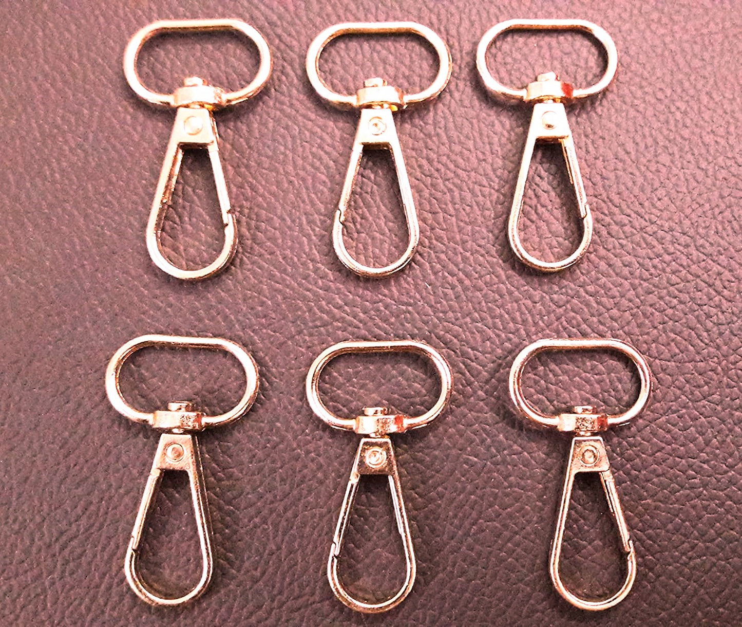 Nimida Metal Lobster Clamp/Clasps/Swivel/Dog Hook for Leather Craft DIY Crafts Purse and Bags - Golden Colour | Size 45 mm x 25 mm |