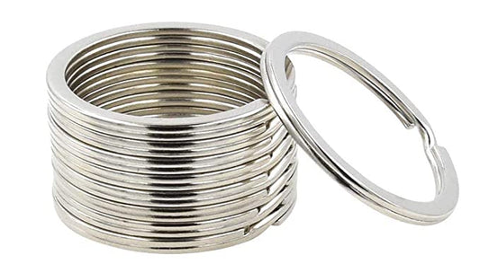 Nimida® Steel Key Split Rings for Keychain 1 inch Diameter for Gifts and DIY Works | Silver