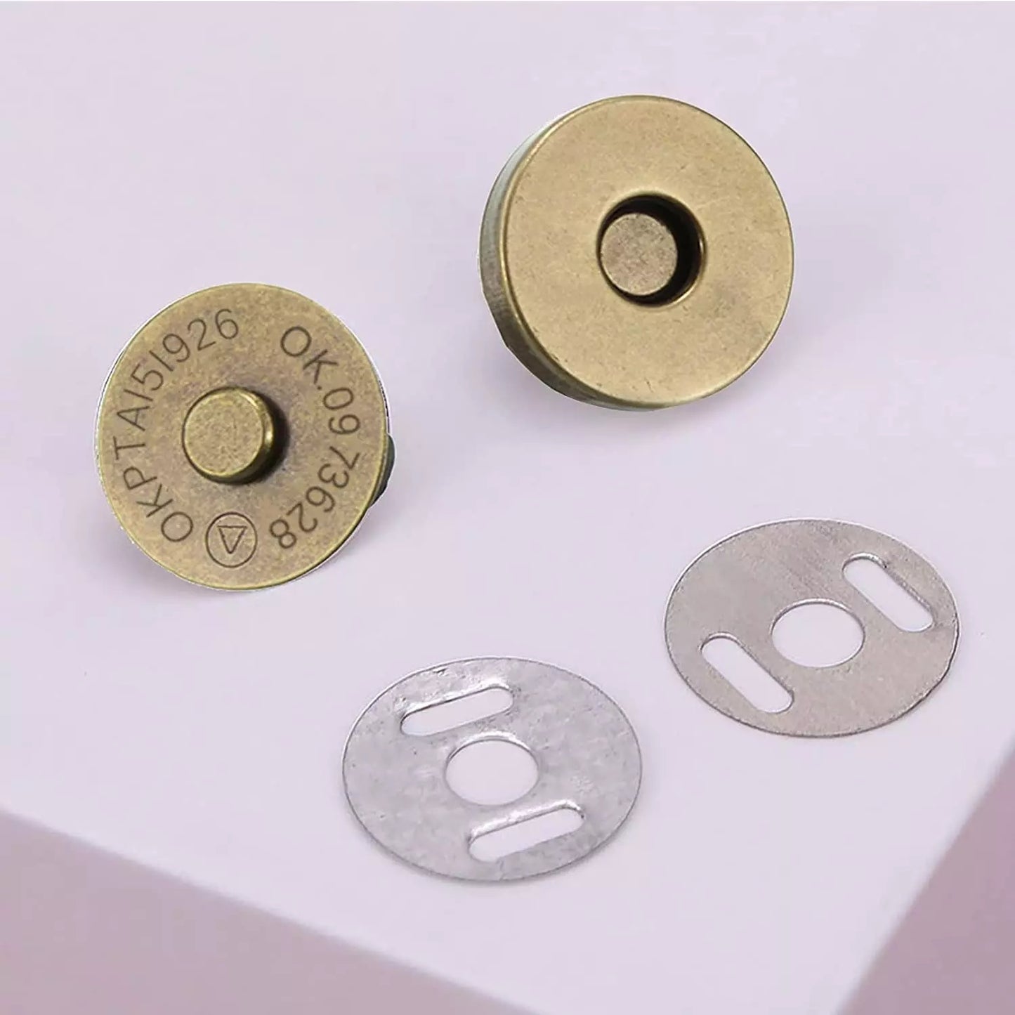 Nimida® Magnetic Button Snaps Clasps Fasteners Closure 18 mm - Antique - for Sewing, Clutch, Purses, Tote, Handbags, Clothes, Leather