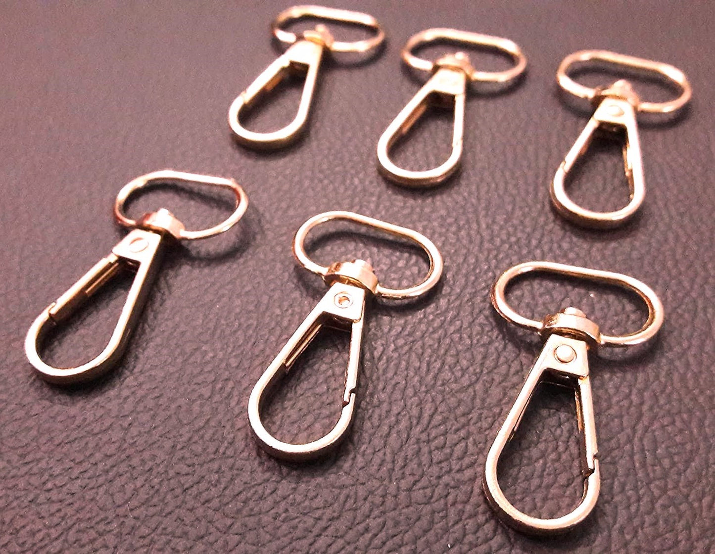 Nimida Metal Lobster Clamp/Clasps/Swivel/Dog Hook for Leather Craft DIY Crafts Purse and Bags - Golden Colour | Size 45 mm x 25 mm |