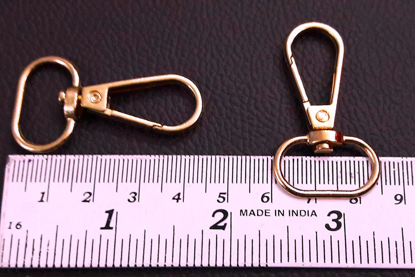 Nimida Metal Lobster Clamp/Clasps/Swivel/Dog Hook for Leather Craft DIY Crafts Purse and Bags - Golden Colour | Size 45 mm x 25 mm |