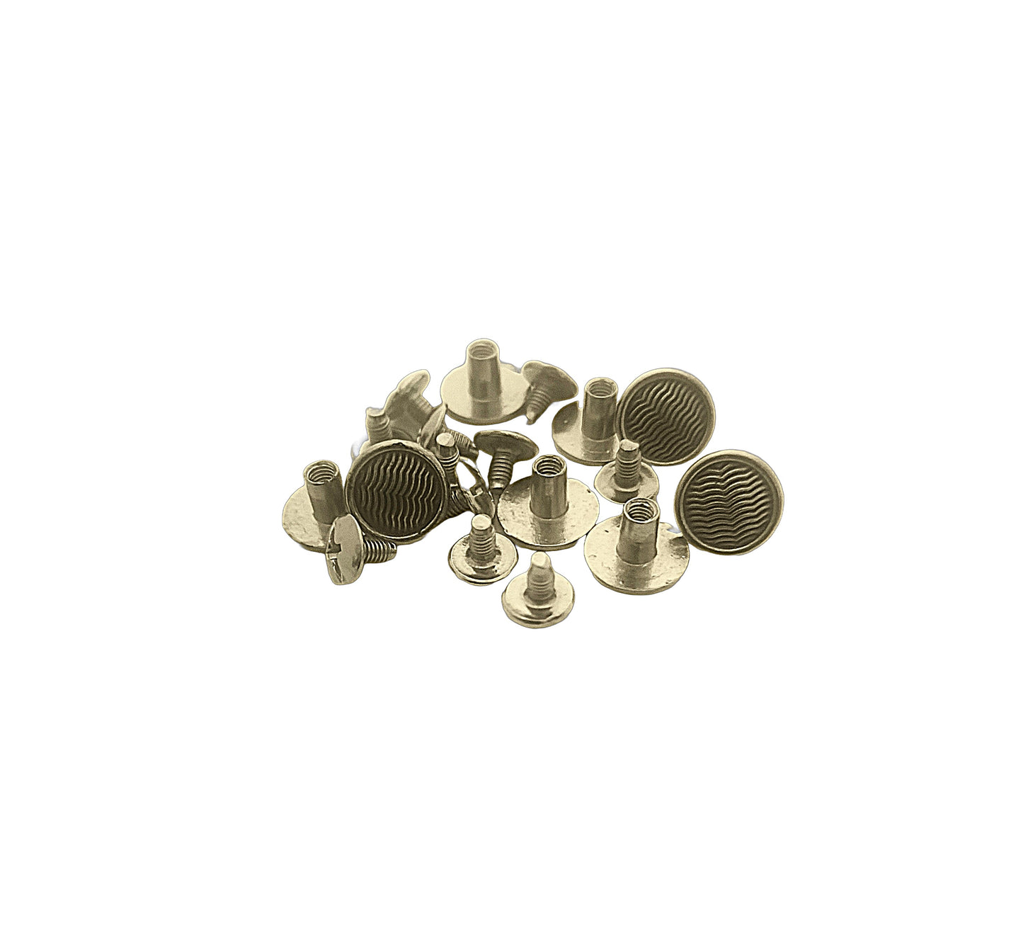 Nimida® Designed Flat Headed Nickel Plated Belt Screw | 12 mm Head | Binding Screw Chicago Screw Rivet Stud - for Buckle Leather Craft Bag Belt Flat Headed Nickel Plated Belt Screw Binding Screw Chicago Screw Rivet Stud - for Buckle Leather Craft Bag Belt