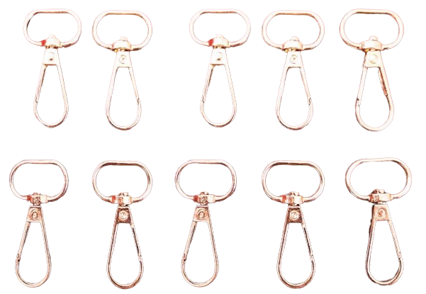 Nimida Metal Lobster Clamp/Clasps/Swivel/Dog Hook for Leather Craft DIY Crafts Purse and Bags - Golden Colour | Size 45 mm x 25 mm |