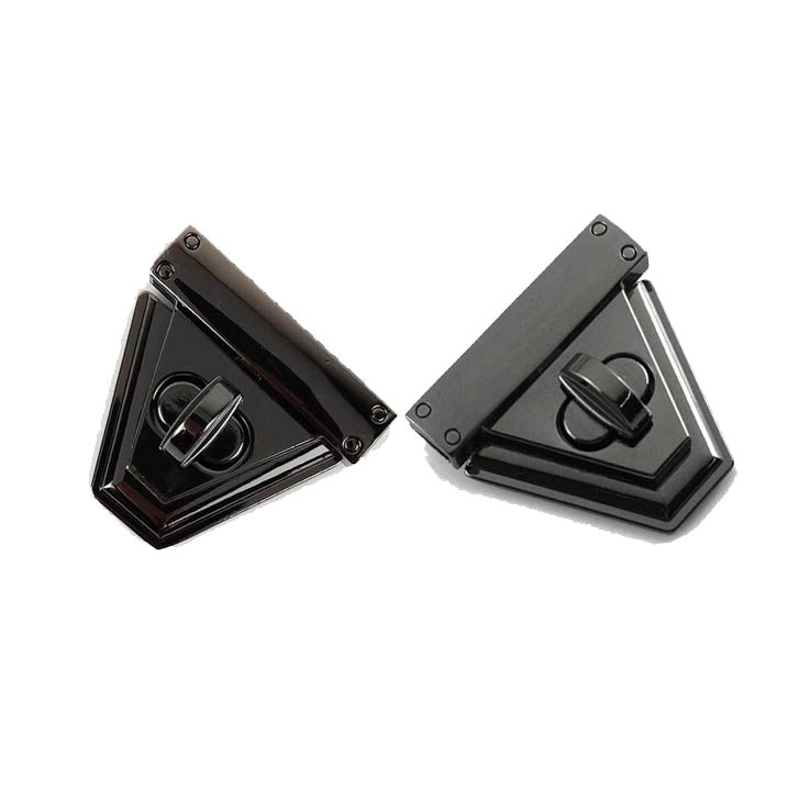 Nimida Triangle Turn Twist Purse Push Lock / Clasp / Closure for DIY purses/bags/travel bags/handbags | Gold |