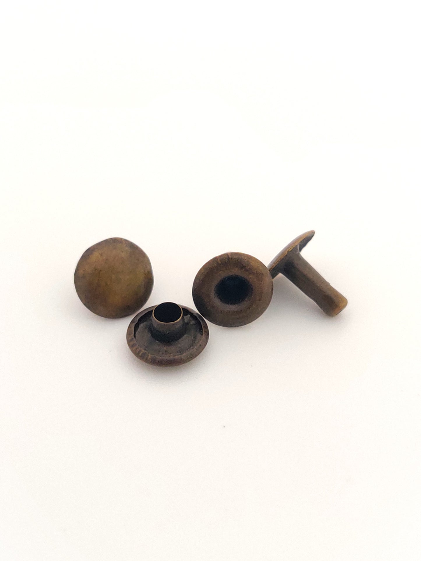Nimida® Single Cap Rivets | Bronze Colour | Brass | Large Size-9 mm | for DIY Leather Craft |
