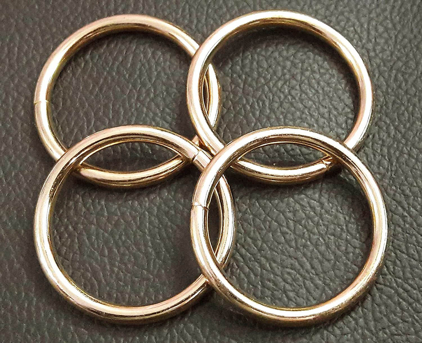 Nimida Metal Ring Golden Colour for Bag Handle, Parrots/Birds Cage, Craft and DIY Projects Unwelded Dia 1.5 inches