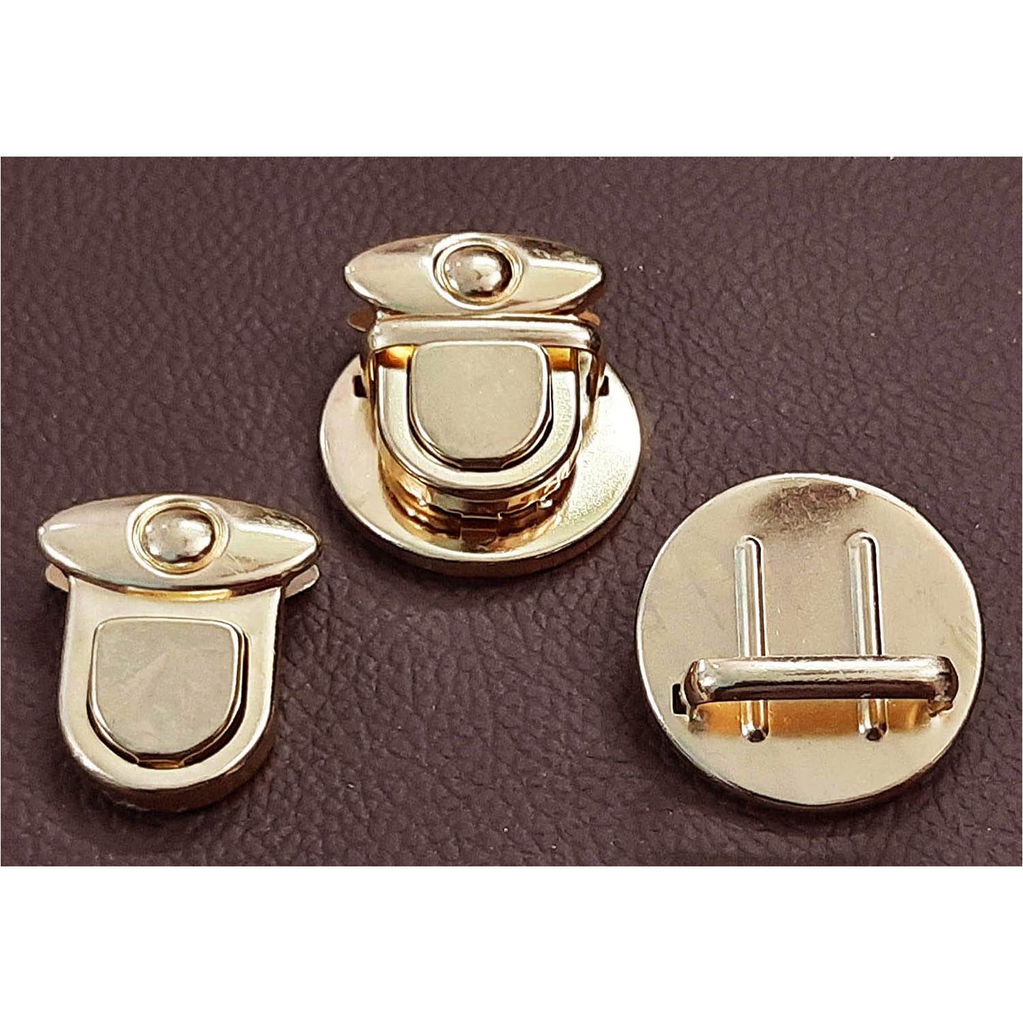 Nimida Purse Push Lock | Tuck Lock/Thumb Lock/Clasp/Closure for DIY Purses/Bags/Travel Bags/Handbags | Gold
