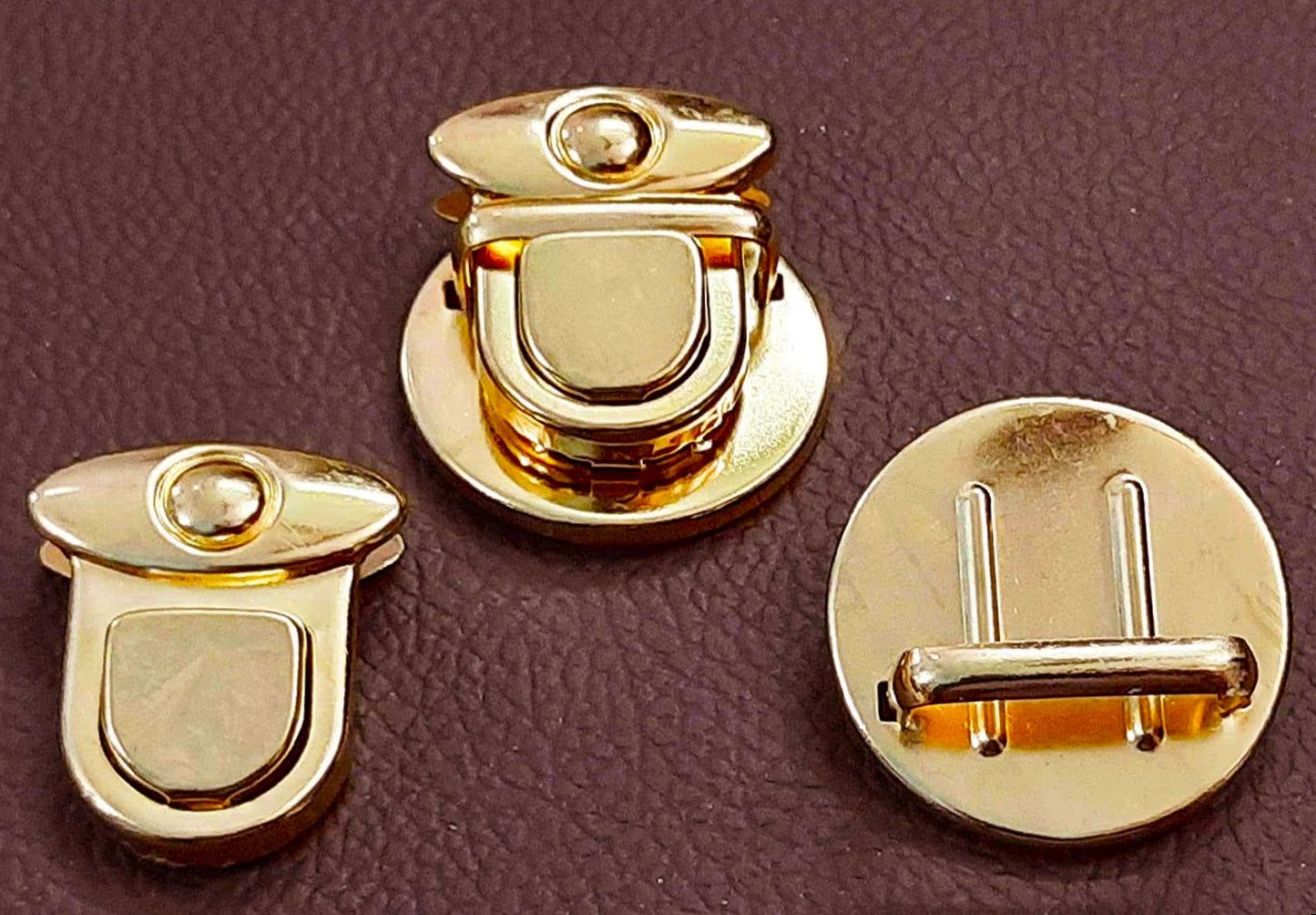 Nimida Purse Push Lock | Tuck Lock/Thumb Lock/Clasp/Closure for DIY Purses/Bags/Travel Bags/Handbags | Gold
