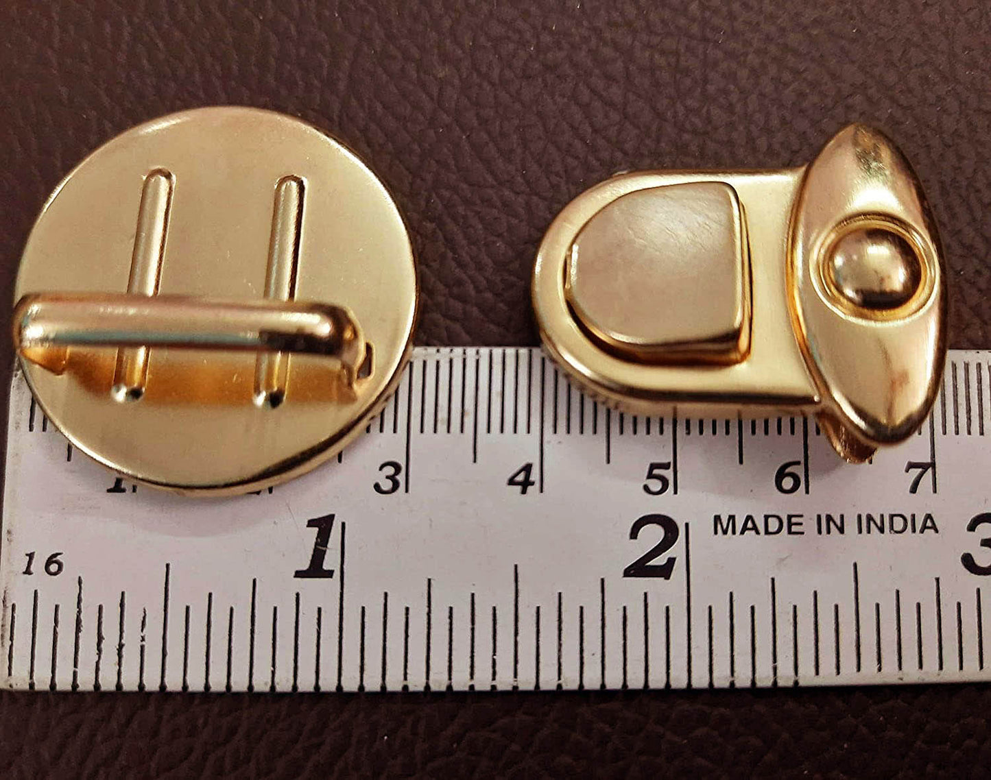 Nimida Purse Push Lock | Tuck Lock/Thumb Lock/Clasp/Closure for DIY Purses/Bags/Travel Bags/Handbags | Gold