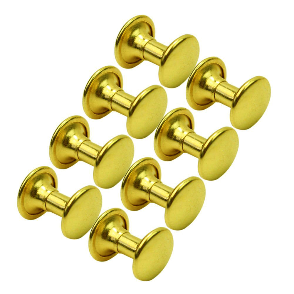 Nimida™ Double Cap Rivets | Brass | Size-7 mm | Golden | for DIY Leather Craft |