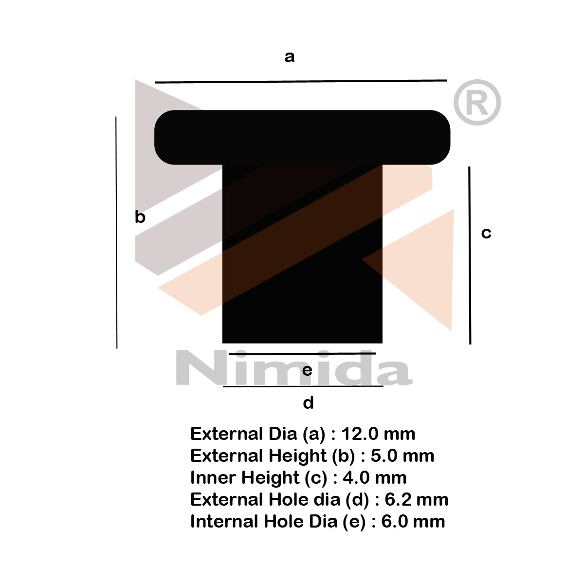 Nimida® Metal Eyelets/Grommets with Washers for Leather Craft Scrapbooking DIY Crafts Bags Apparels- Gunmetal Black Color | Size Inner - 6 mm #7