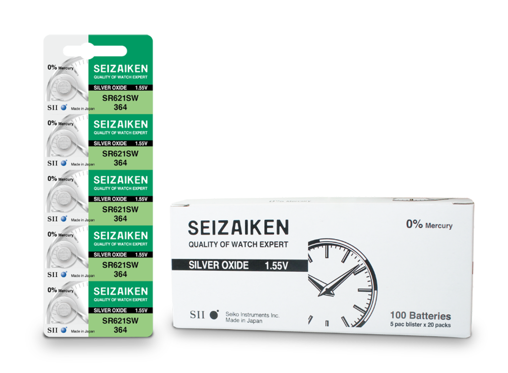 Seizaiken SR621SW / 364 Silver Oxide Coin Battery 1.55 V | Suitable for use in Watches