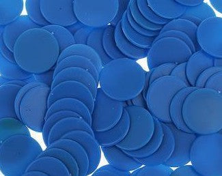 Nimida® Big Size 1.50 Inches (38 mm) Plastic Round Plain Coin/Token/Chips for Board Games and Other Uses | Blue Colour |