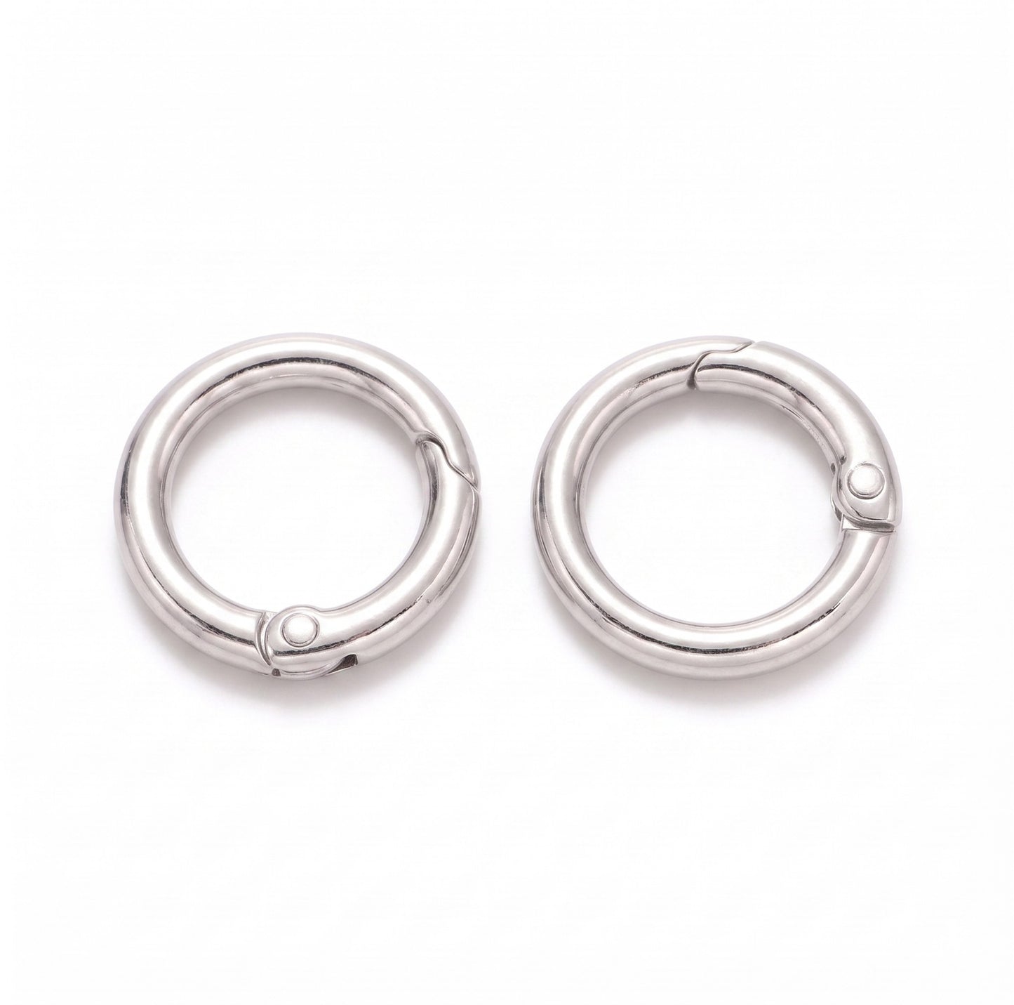 Nimida® Premium Spring Ring, Metal Spring Gate Open O Ring, Openable Round Carabiner for Leather Bag Handbag Belt Strap, Keychain