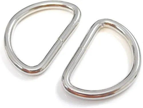 Nimida® D Rings Nickel Extra Strong 1.25" Inch (Good for 1 inch Strap) Buckles for Straps,Belts Bags, Un-Welded Connect Buckle for Leather Bags Garment Clothes Luggage, Purse, Dog Chain