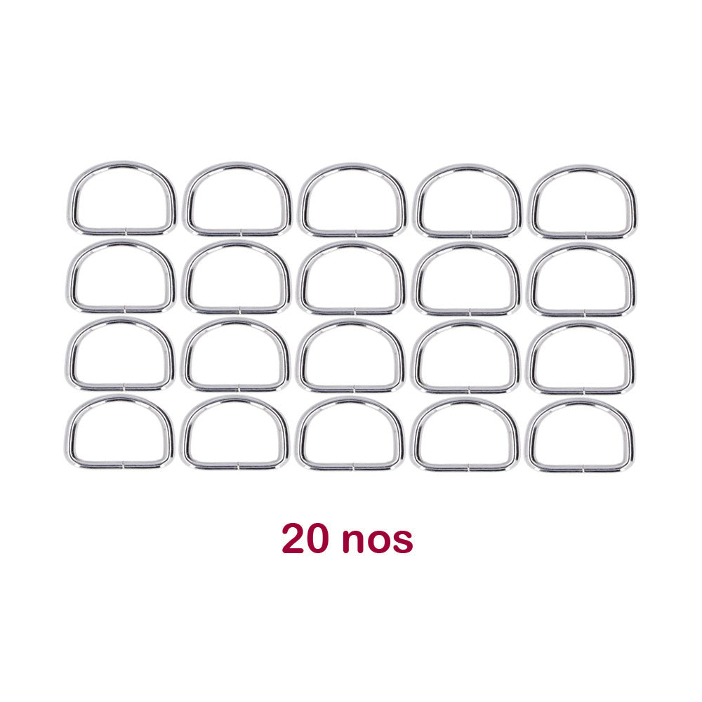 Nimida® D Rings Nickel Extra Strong 1.25" Inch (Good for 1 inch Strap) Buckles for Straps,Belts Bags, Un-Welded Connect Buckle for Leather Bags Garment Clothes Luggage, Purse, Dog Chain