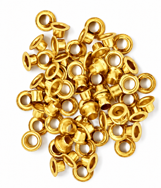 Nimida® Brass Eyelets / Grommets without Washers for Leather Craft, Scrapbooking DIY Crafts of Bags Purses Small Size #2 Inner Dia 3.30 mm