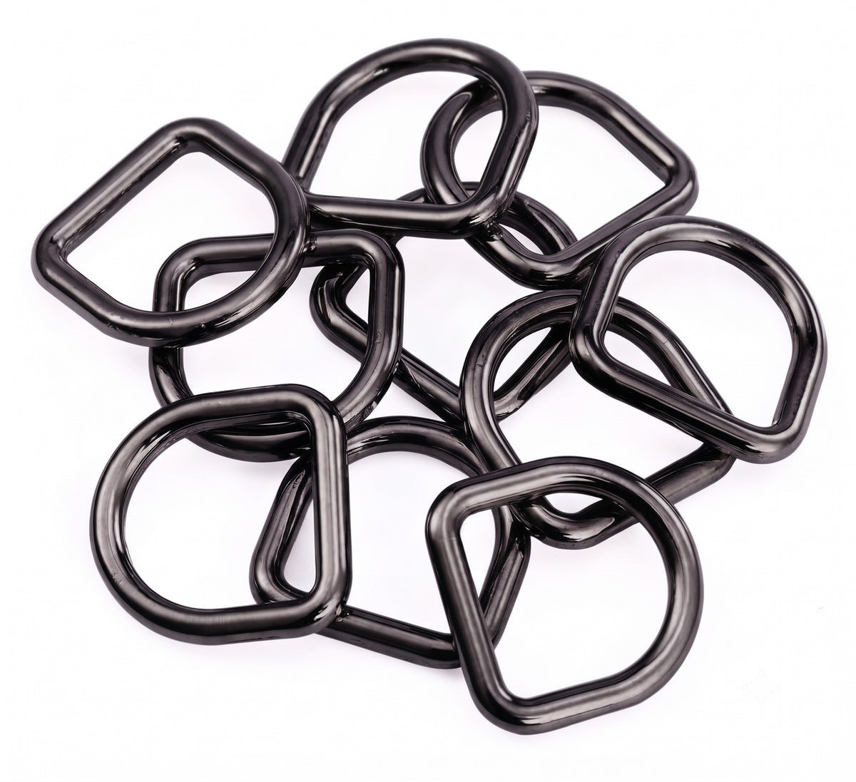 Nimida D Rings 1” useful for 0.75" inch strap | Gun Metal Buckles for Straps Ties Belts Bags, Handmade Un-Welded Connect Buckle for Leather Bags Garment Clothes Luggage, Purse