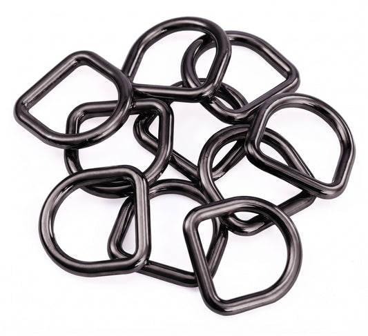 Nimida D Rings 1” useful for 0.75" inch strap | Gun Metal Buckles for Straps Ties Belts Bags, Handmade Un-Welded Connect Buckle for Leather Bags Garment Clothes Luggage, Purse