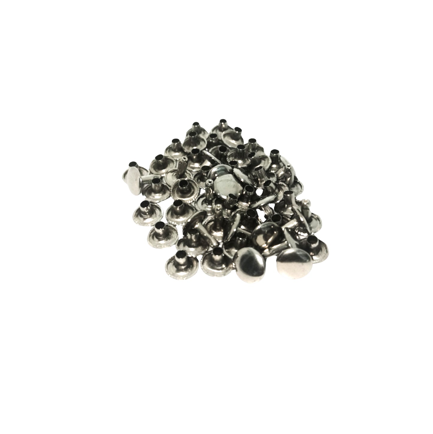 Nimida®  Double Cap Rivets | Metal | Large Size-12 mm | Colour Silver | for DIY Leather Craft