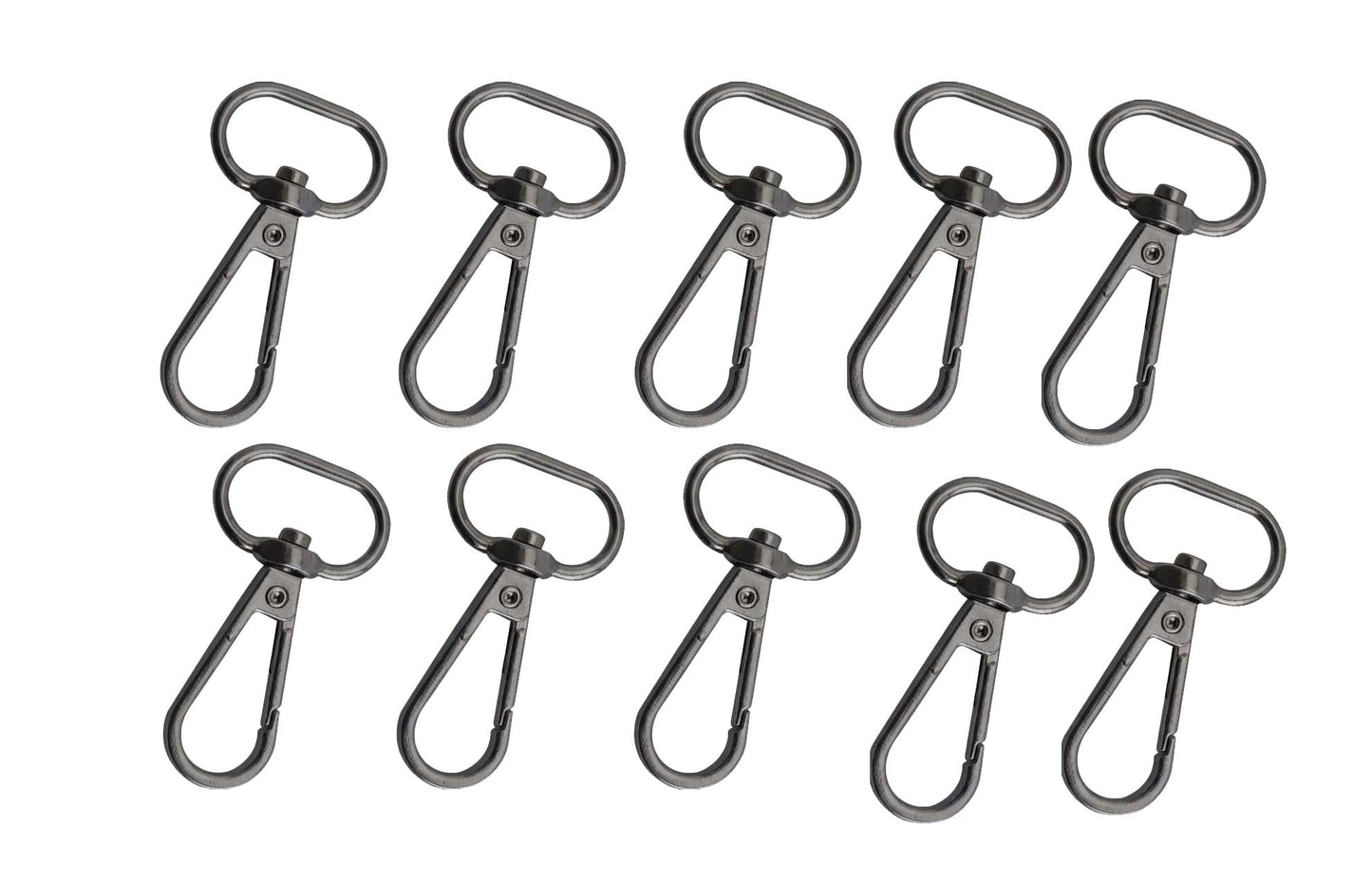 Nimida® Metal Lobster Clamp/Clasps/Swivel/Dog Hook for Leather Craft DIY Crafts Purse and Bags - Gun Metal Colour | Size 45 mm x 25 mm |