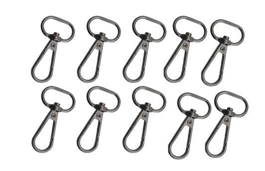 Nimida® Metal Lobster Clamp/Clasps/Swivel/Dog Hook for Leather Craft DIY Crafts Purse and Bags - Gun Metal Colour | Size 45 mm x 25 mm |