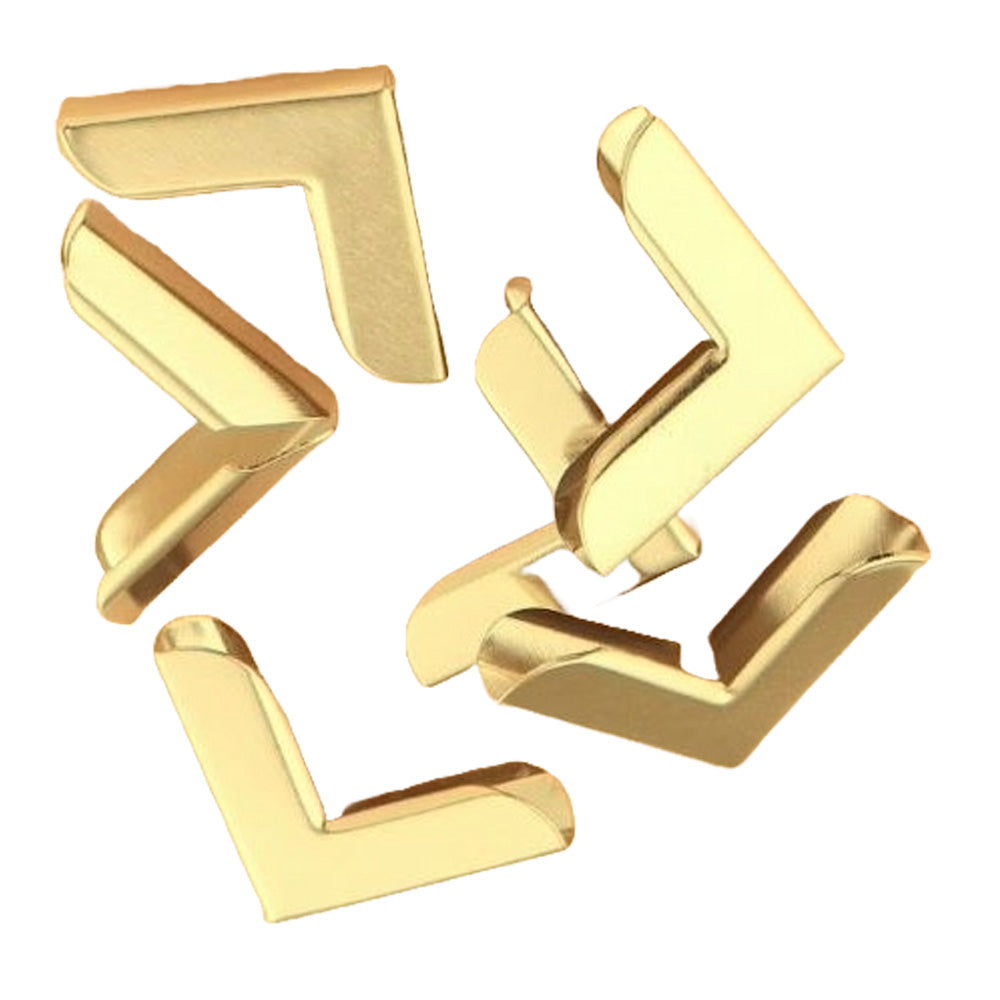 Nimida® Metal Corner Protector Large size | 33 mm x 33 mm x 7.50 mm x 5 mm | Golden Yellow | for Purse, bags, Albums, Diary and Journals