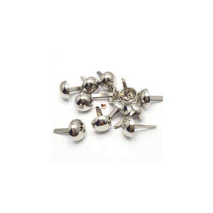 Nimida® Metal Brad Pins/Split Pin/Rivet/Stud/Skull pins/Spikes/Paper Fastener for Scrapbooking, DIY, Leather Goods, Spikes | 15 mm | Medium Size | Shiny Steel/Silver Colour