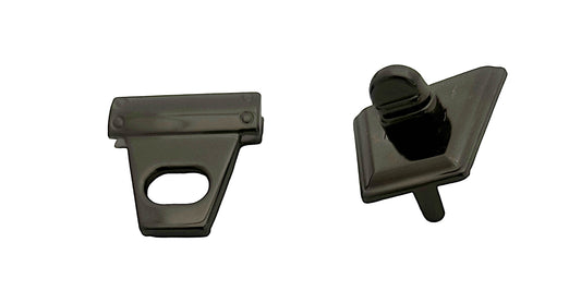 Nimida Triangle Turn Twist Purse Push Lock / Clasp / Closure for DIY purses/bags/travel bags/handbags | Gun Metal Black