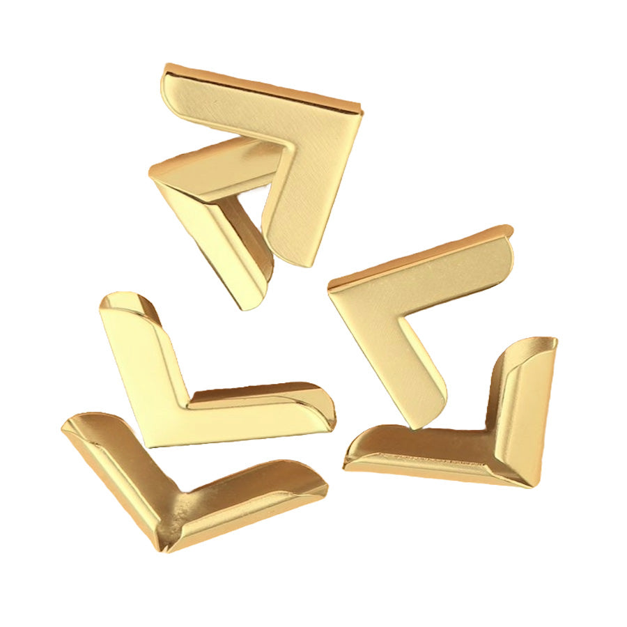 Nimida® Metal Corner Protector Large size | 33 mm x 33 mm x 7.50 mm x 5 mm | Golden Yellow | for Purse, bags, Albums, Diary and Journals