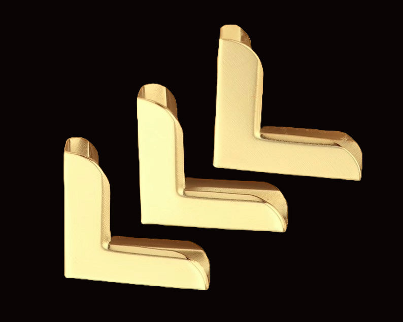 Nimida® Metal Corner Protector Large size | 33 mm x 33 mm x 7.50 mm x 5 mm | Golden Yellow | for Purse, bags, Albums, Diary and Journals