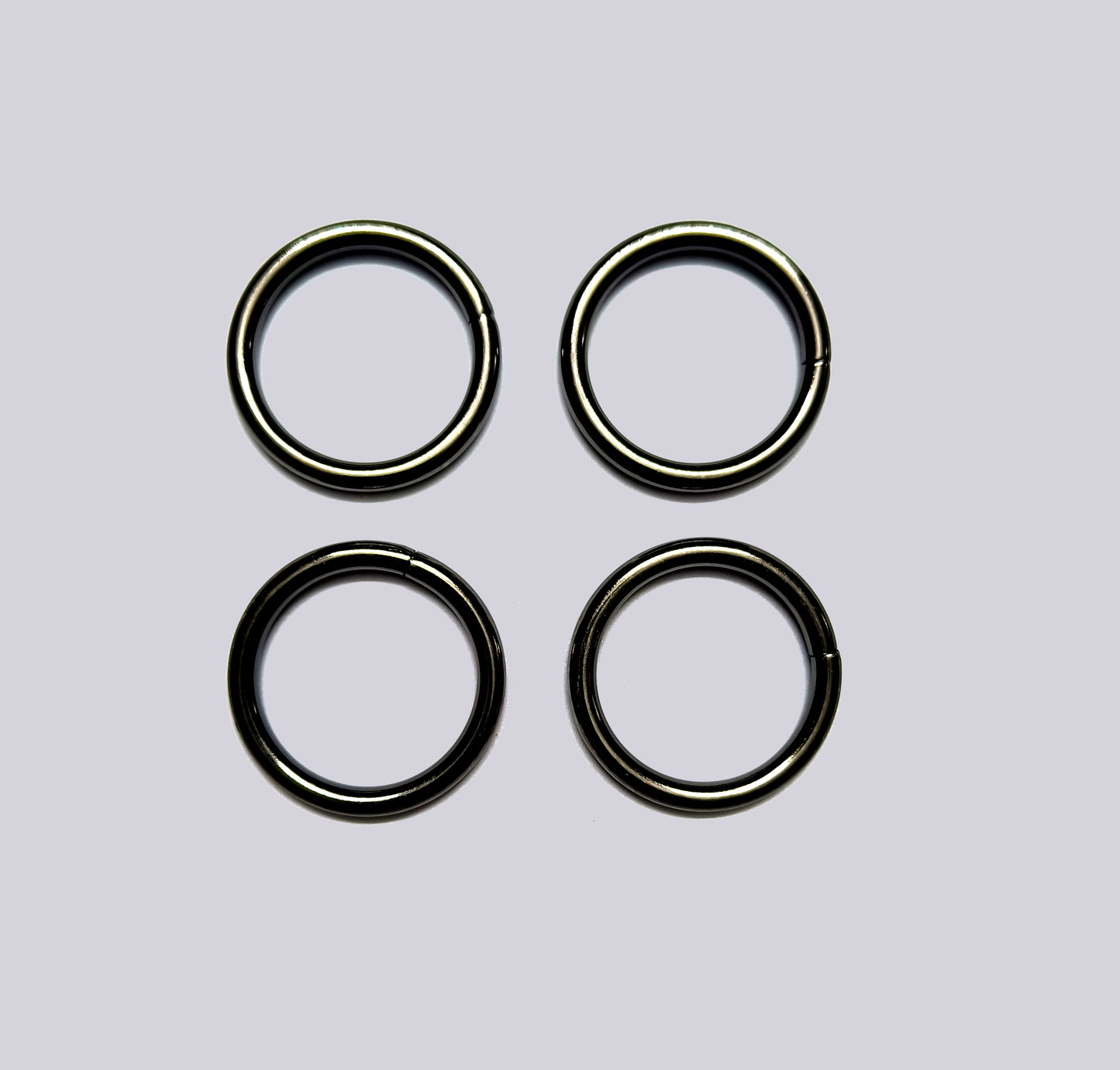 Nimida Metal Ring Gun Metal Colour for Bag Handle, Parrots/Birds Cage, Craft and DIY Projects Unwelded Dia 1.5 inches