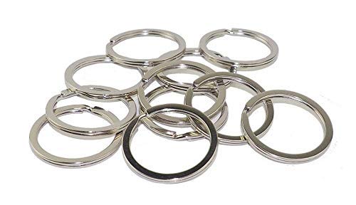 Nimida® Steel Key Split Rings for Keychain 1 inch Diameter for Gifts and DIY Works | Silver