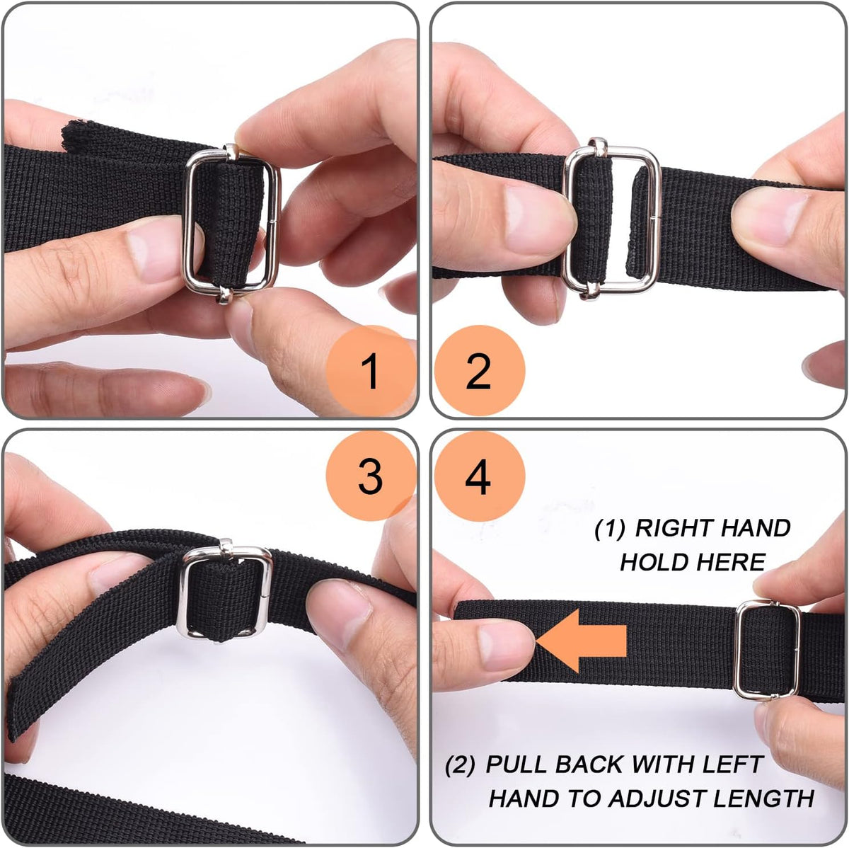 Nimida® Adjuster 4 mm thick Antique Color Slide Buckle Metal Triglide Slides Rectangle Adjustable Webbing Slider for Fasteners, Strap, Backpack | Strong Thick material |