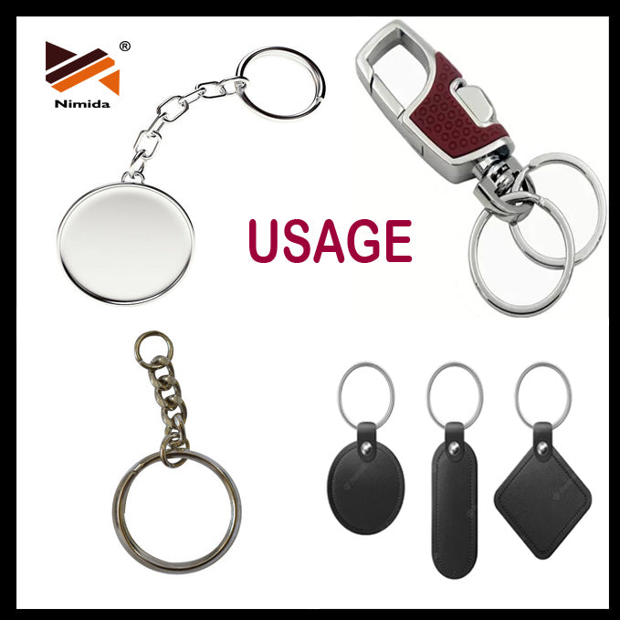 Nimida® Steel Key Split Rings for Keychain 1 inch Diameter for Gifts and DIY Works | Silver