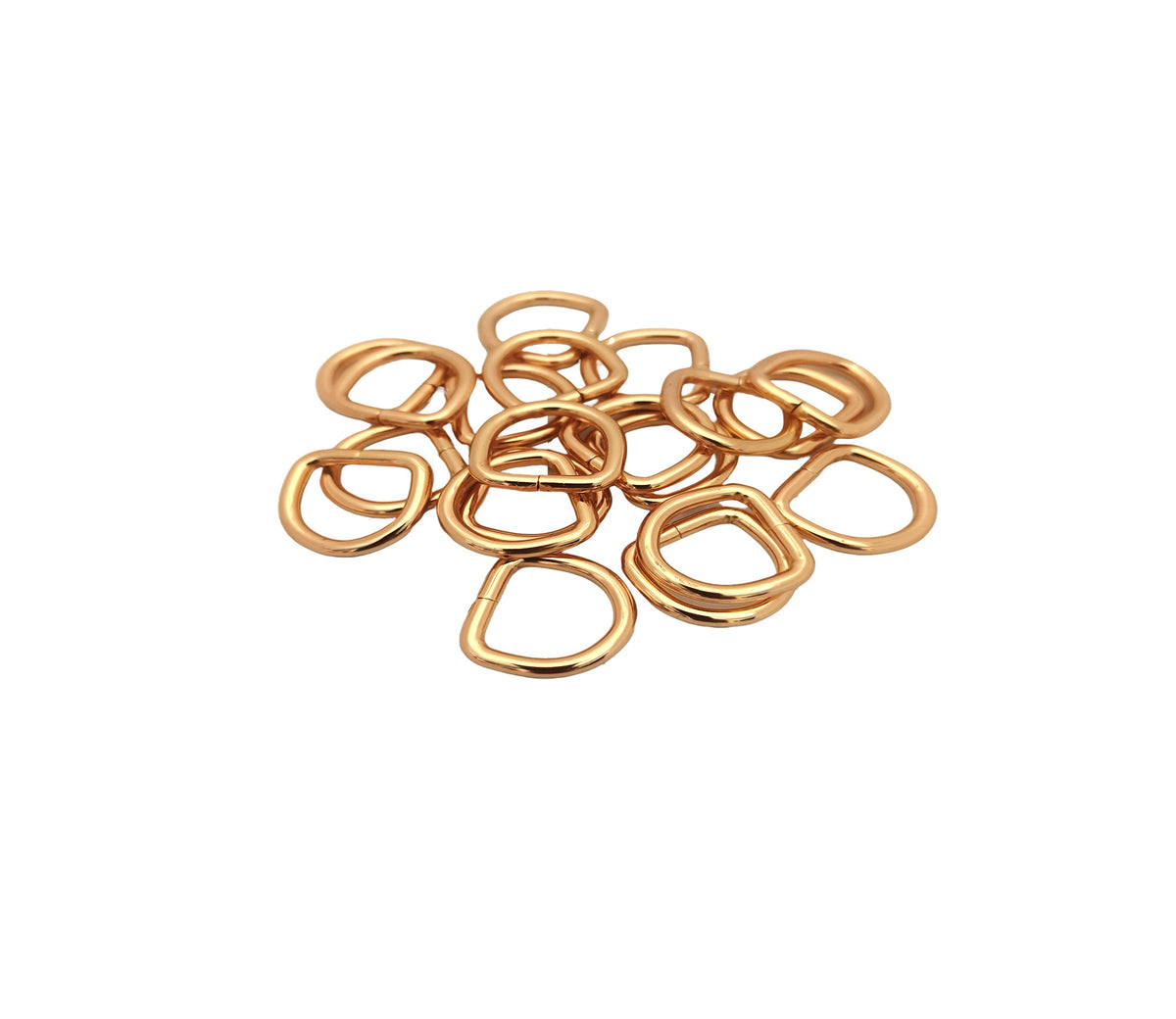 Nimida® D Rings 5/8” useful for 0.60" inch strap | Golden | Buckles for Straps Ties Belts Bags, Handmade Un-Welded Connect Buckle for Leather Bags Garment Clothes Luggage, Purse (Copy)