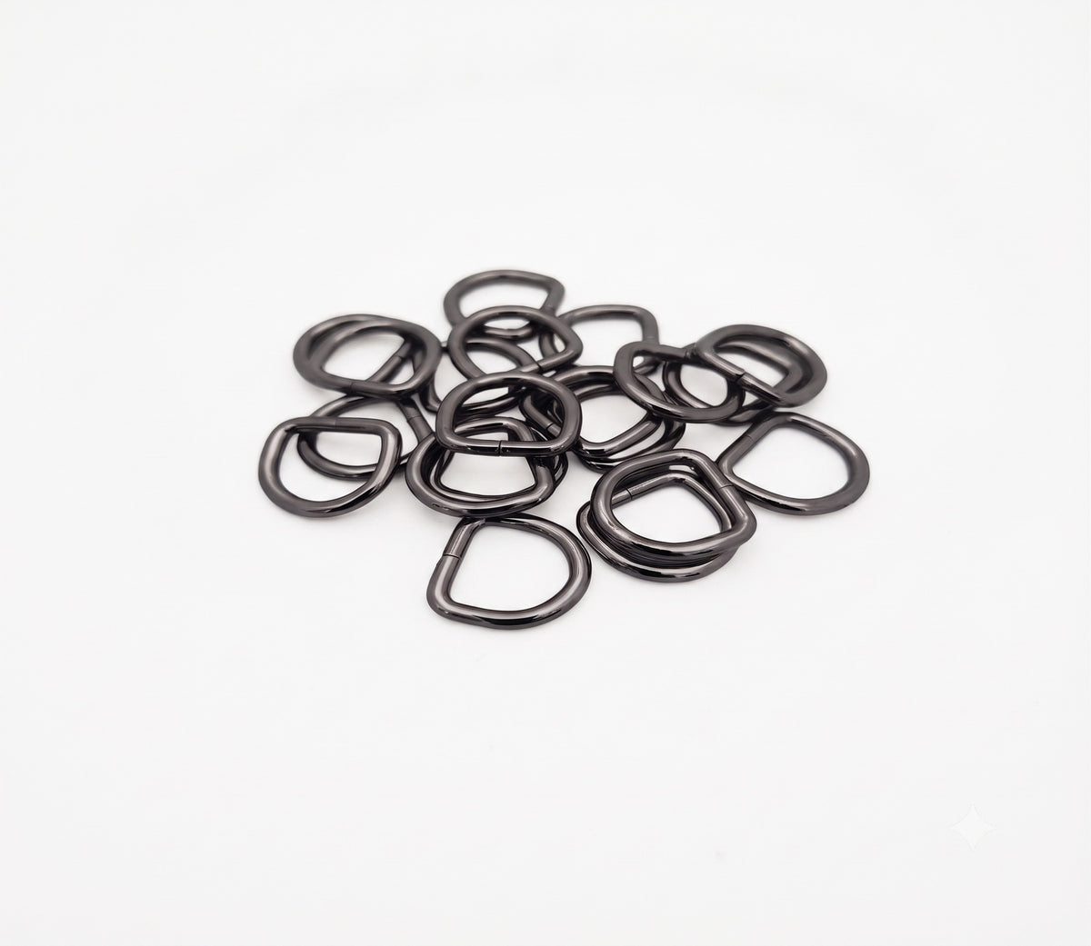 Nimida D Rings 5/8” useful for 0.60" inch strap | Gun Metal Black | Buckles for Straps Ties Belts Bags, Handmade Un-Welded Connect Buckle for Leather Bags Garment Clothes Luggage, Purse