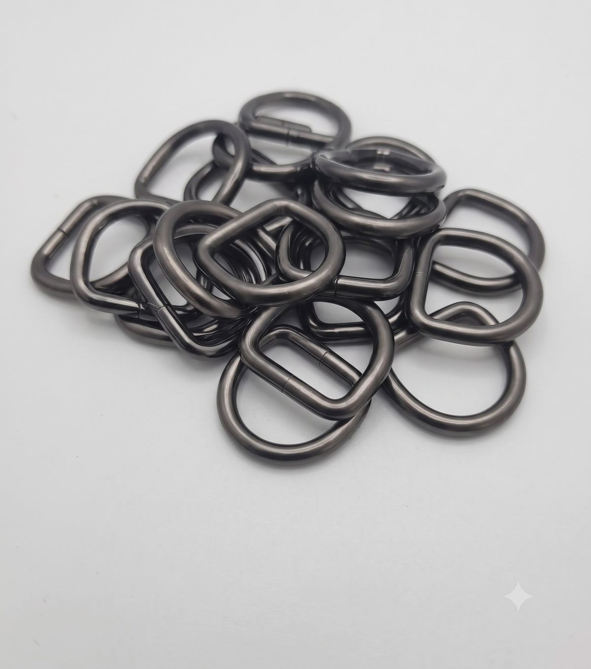 Nimida D Rings 5/8” useful for 0.60" inch strap | Gun Metal Black | Buckles for Straps Ties Belts Bags, Handmade Un-Welded Connect Buckle for Leather Bags Garment Clothes Luggage, Purse