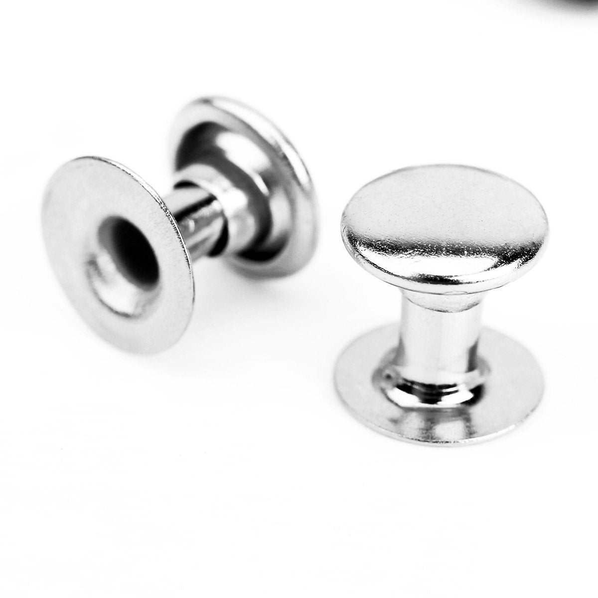 Nimida™ Single Cap Rivets | Brass | Size-7 mm | Silver | for DIY Leather Craft |