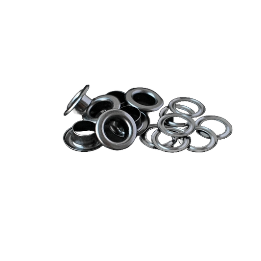 Nimida® Metal Eyelets/Grommets with Washers for Leather Craft Scrapbooking DIY Crafts Bags Tarpaulin - Gunmetal Black Color | Size Inner - 8 mm #9
