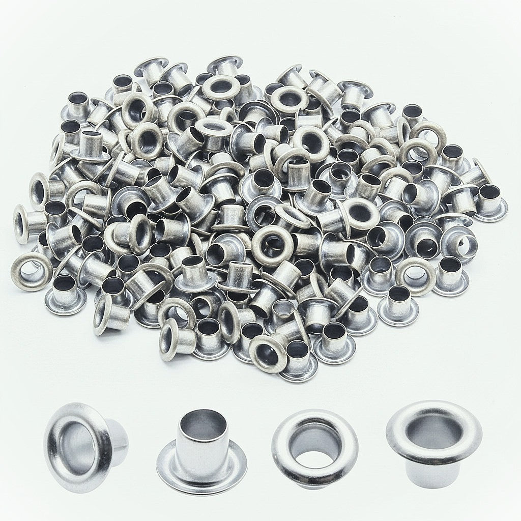 Nimida® Brass Eyelets / Grommets with Washers for Leather Craft, Scrapbooking DIY Crafts of Bags Purses Size #7 Inner Dia 6.20 mm