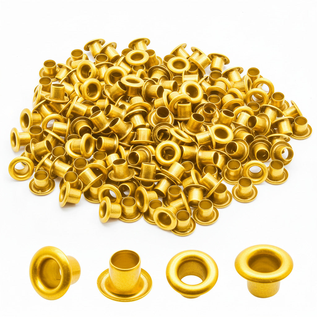 Nimida® Brass Eyelets / Grommets with Washers for Leather Craft, Scrapbooking DIY Crafts of Bags Purses Size #7 Inner Dia 6.20 mm