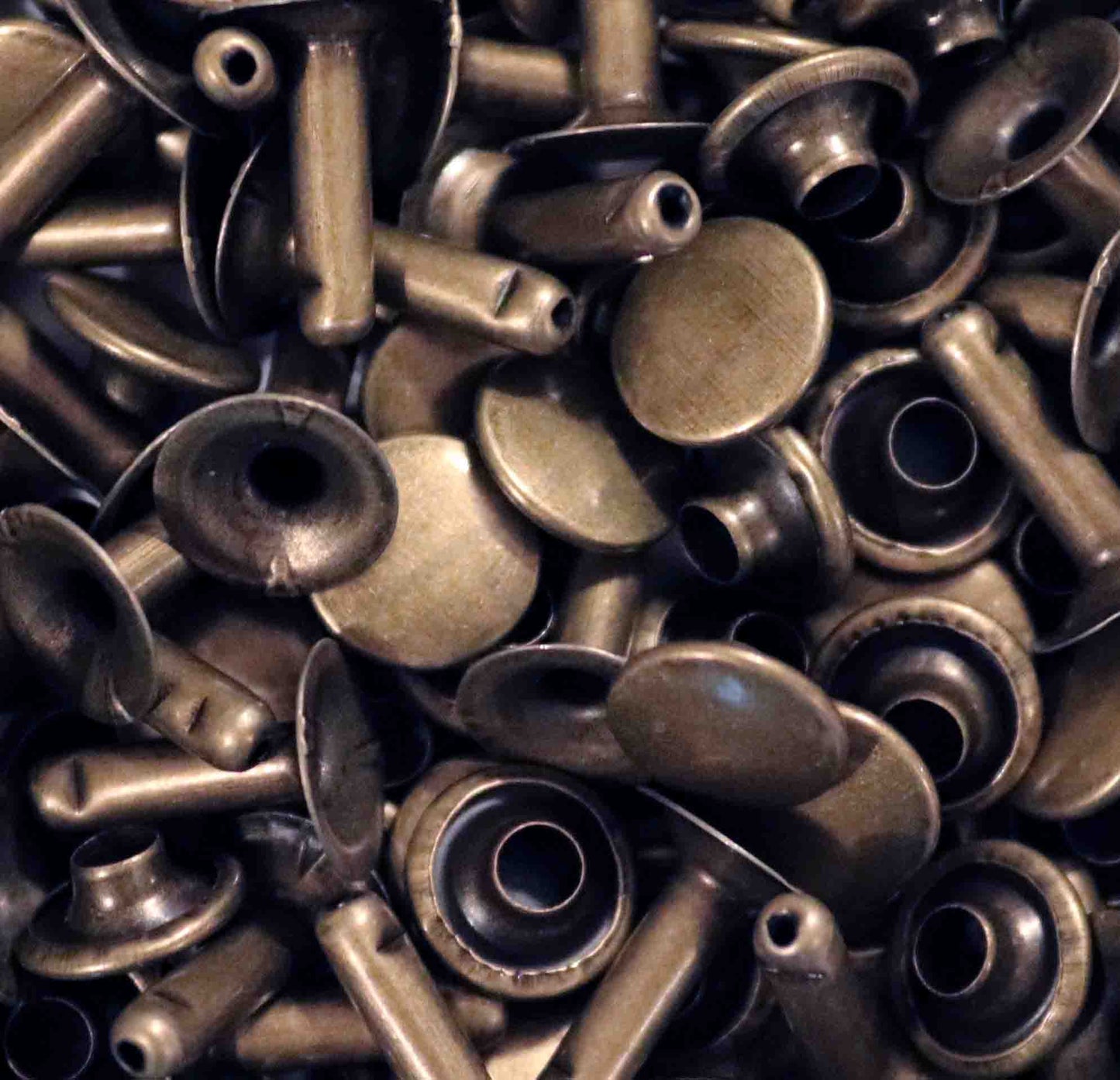 Nimida™ Single Cap Rivets | Brass | Size-7 mm | Antique | for DIY Leather Craft |