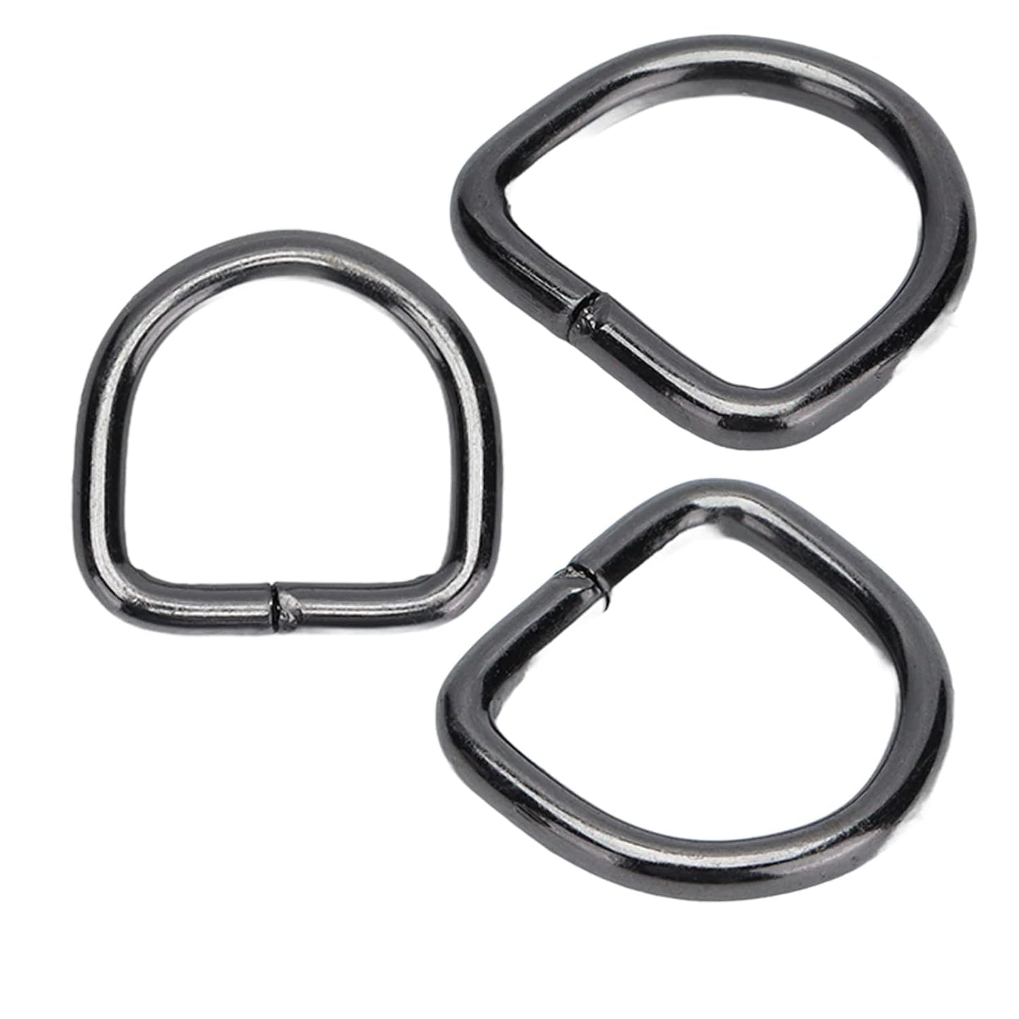 Nimida D Rings 1” useful for 0.75" inch strap | Gun Metal Buckles for Straps Ties Belts Bags, Handmade Un-Welded Connect Buckle for Leather Bags Garment Clothes Luggage, Purse