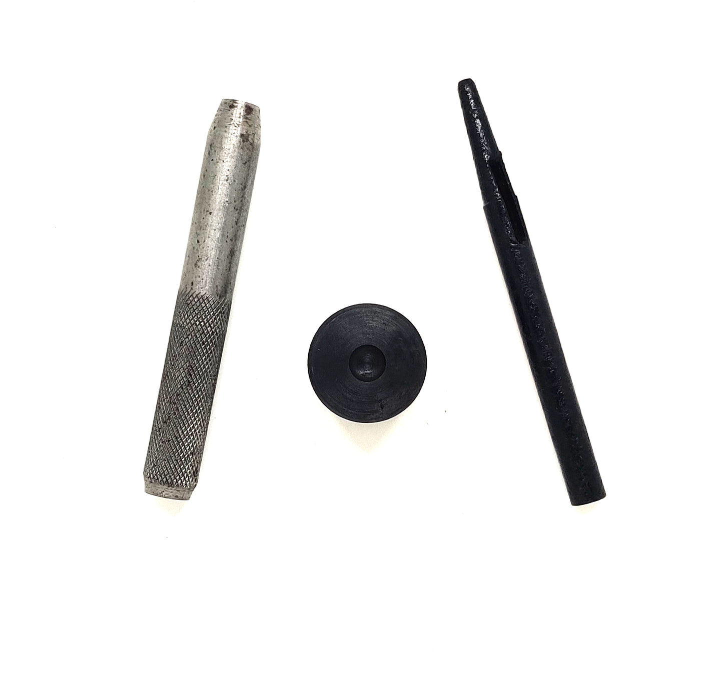 Nimida® Tool Kit for Double and Single Cap Rivets | Material - MS | Type - Hand Held | Knocking Tool with Anvil and hole cutter - 1 Set