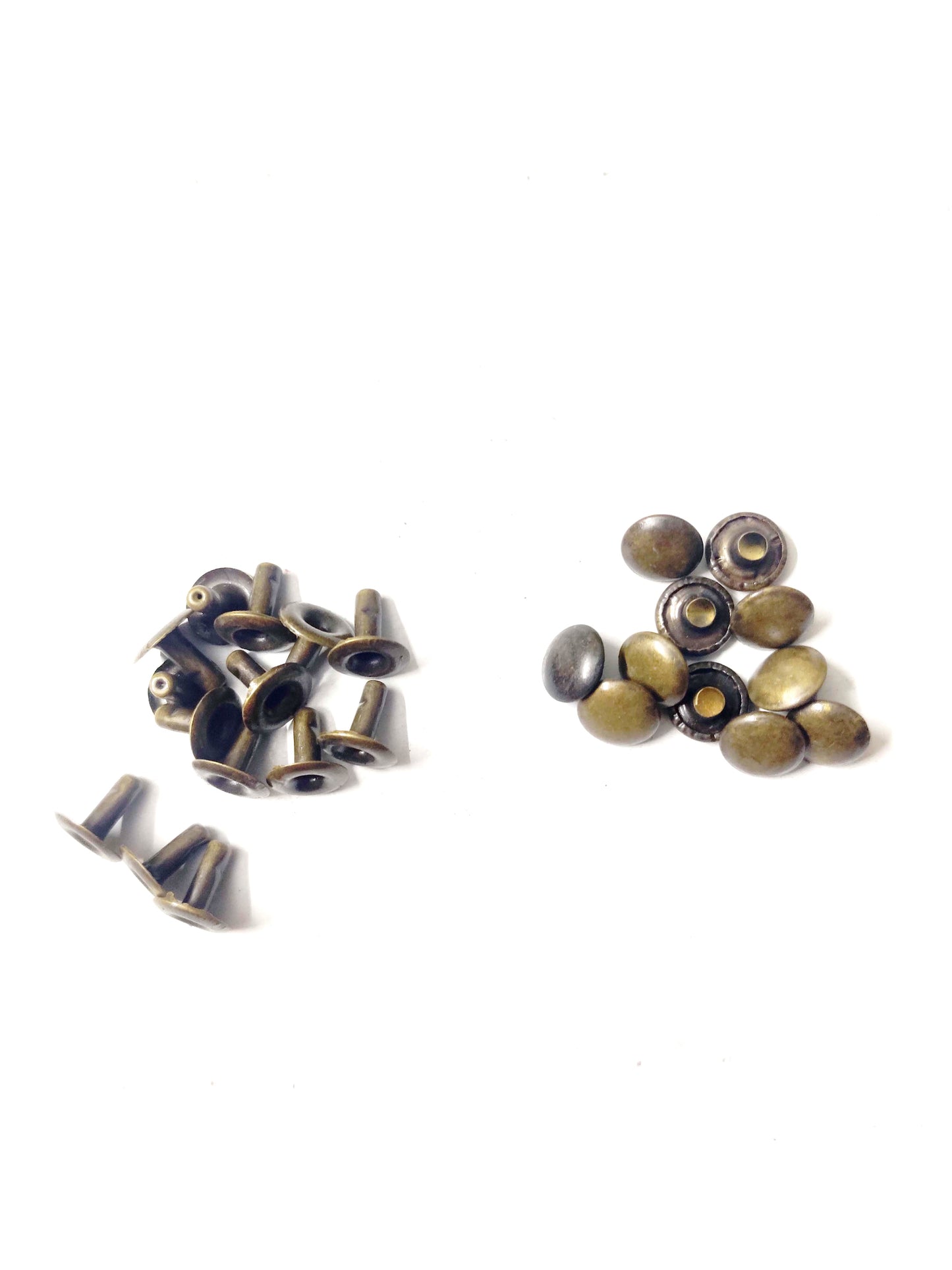 Nimida® Single Cap Rivets | Bronze Colour | Brass | Large Size-9 mm | for DIY Leather Craft |