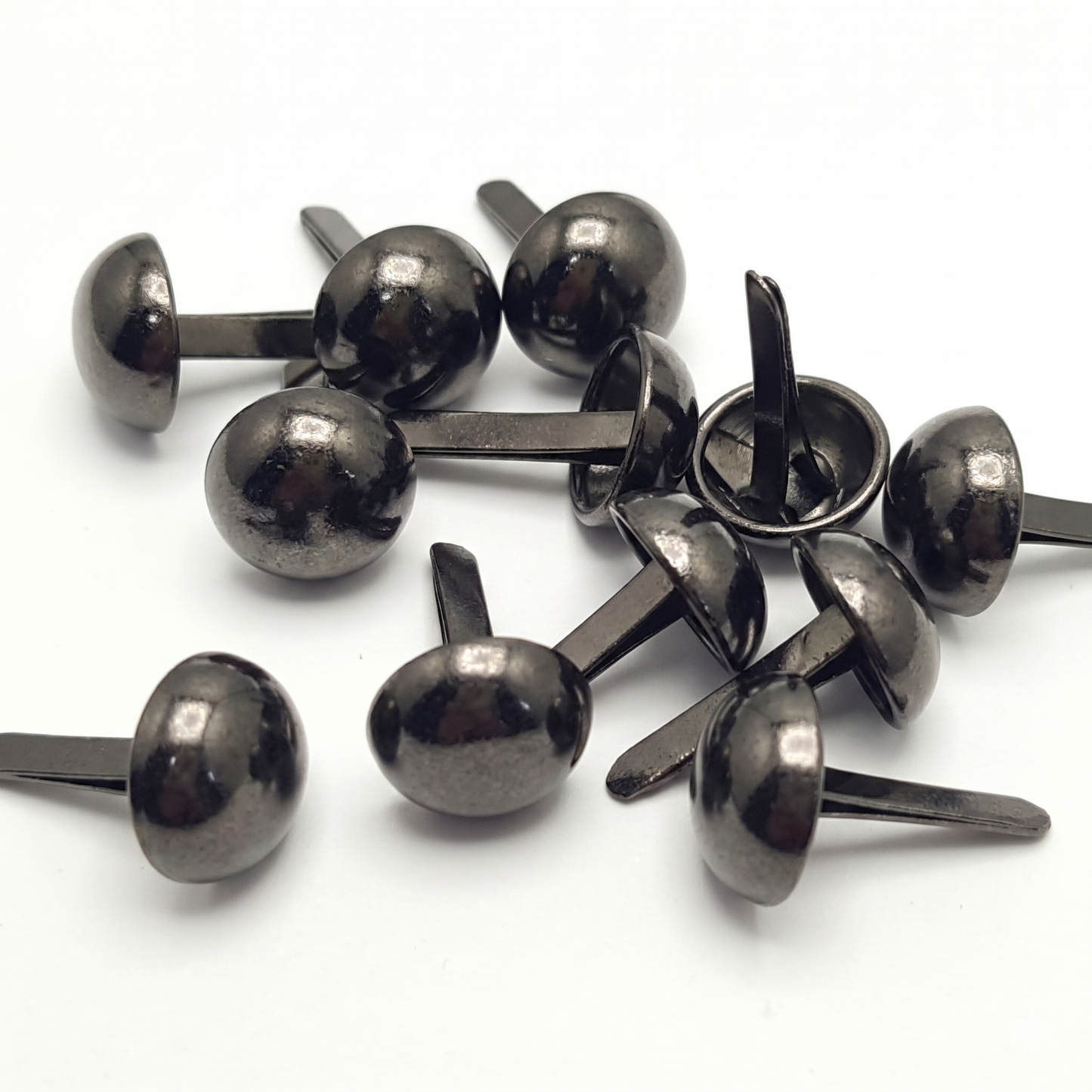 Nimida Metal Brad Pins/Split Pin/Rivet/Stud/Skull pins/Spikes/Paper Fastener for Scrapbooking, DIY, Leather Goods, Spikes | 12 mm | Medium Size | Gun Metal Colour