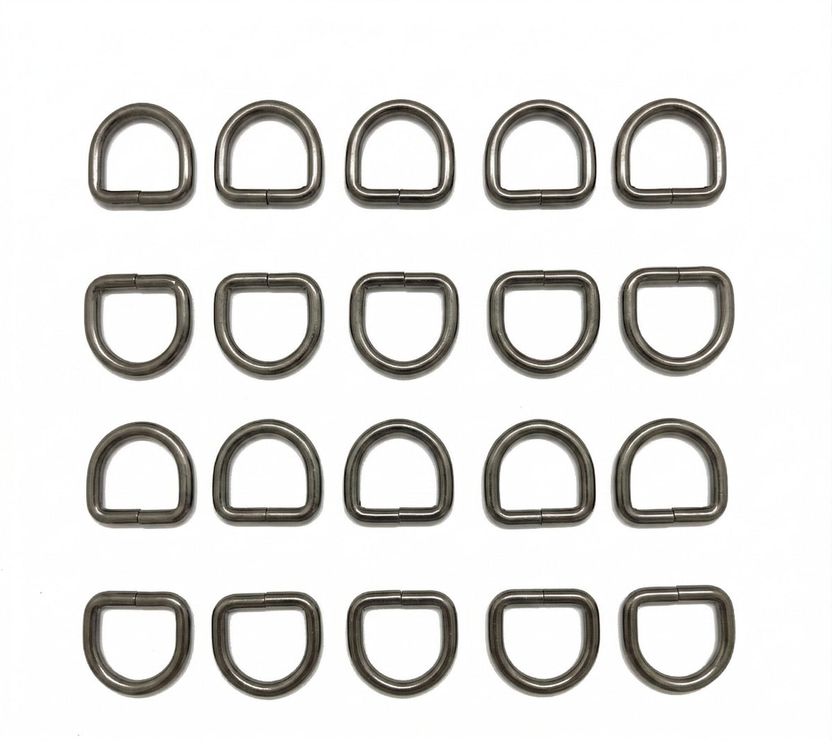 Nimida D Rings 5/8” useful for 0.60" inch strap | Gun Metal Black | Buckles for Straps Ties Belts Bags, Handmade Un-Welded Connect Buckle for Leather Bags Garment Clothes Luggage, Purse